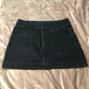 black denim skirt